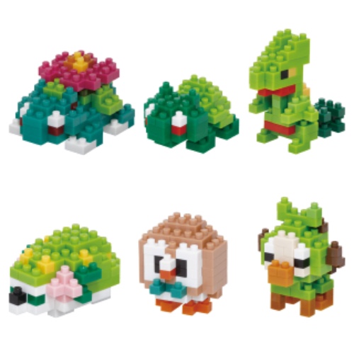 nanoblock - Pokemon Type Grass Set 1, mininano Series - Pokemon Pokemon Type Grass Vol. 1