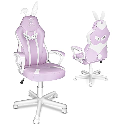 JOYFLY Gaming Chair for Girls, Kawaii Gamer Chair for Teens Adults Kids Computer Chair, Ergonomic PC Chair with Lumbar Support for Women（Light Purple） - Purple