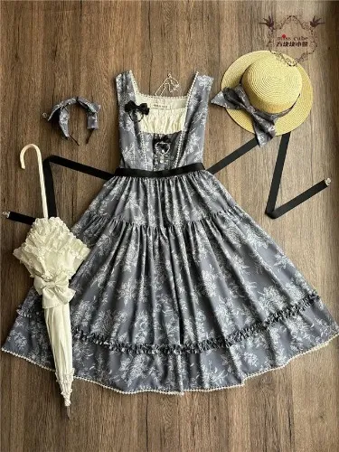 Miss Point Sketch Wild Rose Lolita Jumper Dress