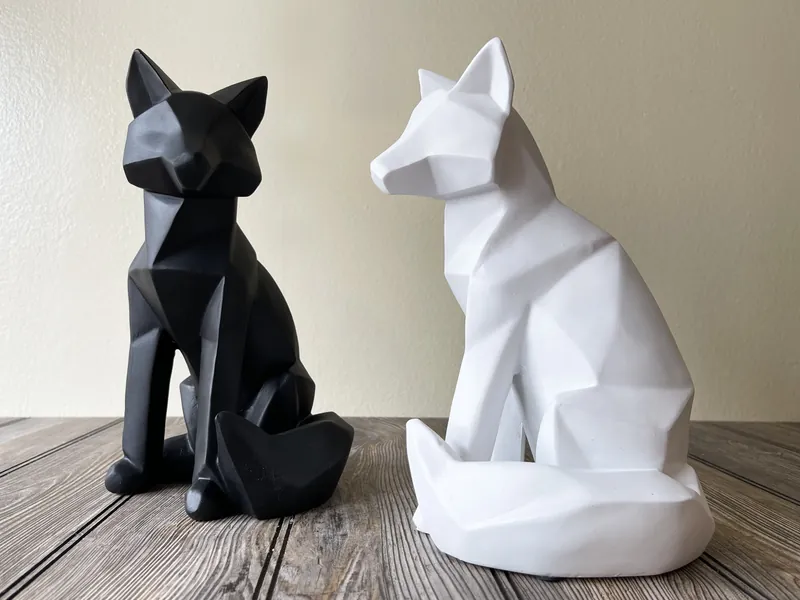 Custom Made Decorative Fox Figurines Set