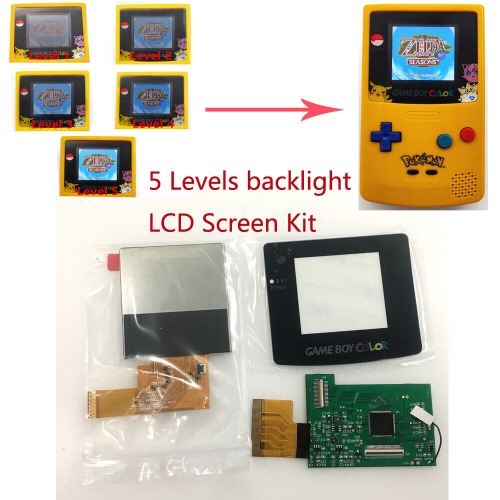 High Light Backlight LCD Screen Kits For Nintendo GameBoy Color GBC Game Console