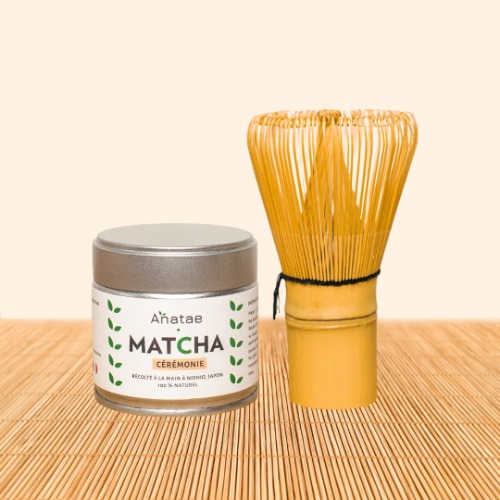 THÉ MATCHA CÉRÉMONIE ET FOUET EN BAMBOU