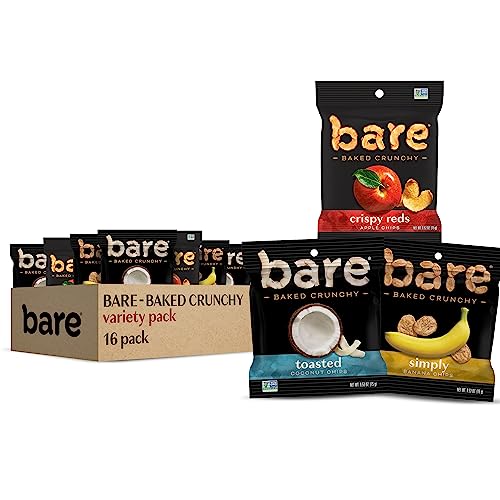 Bare Baked Crunchy, Fruit Variety Pack, 0.53 Ounce (Pack of 16) - Multi-Fruit - 16 Count