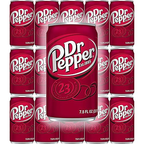 Dr Pepper Soda Mini Cans, 7.5oz Cans (15-Pack)_AB