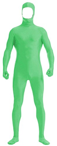 VSVO Face Open Zentai Spandex Bodysuit - Large - Green