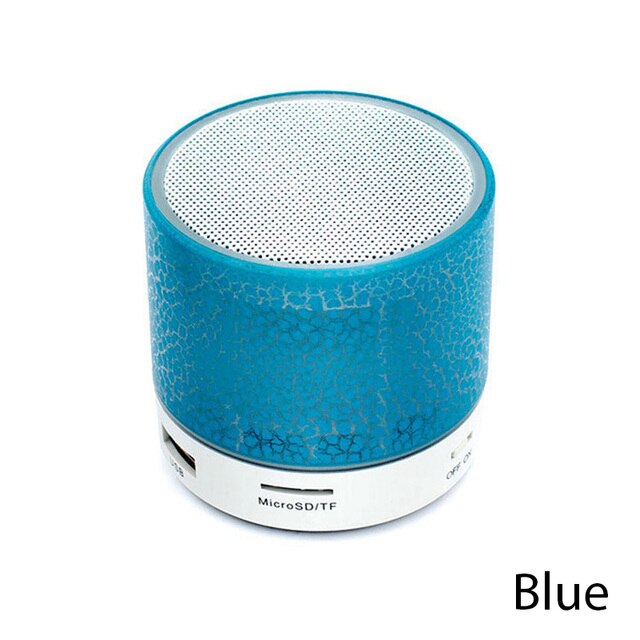 USB Charging Bluetooth Wireless Mini Speaker Colorful LED - Blue