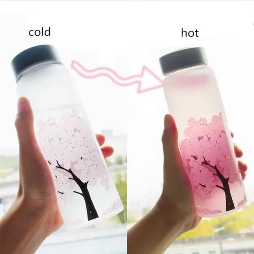 Image changing sakura drink bottle