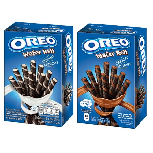 Oreo Wafer Roll Variety Pack (set van 2) | Chocolade (54g) - Vanille (54g)