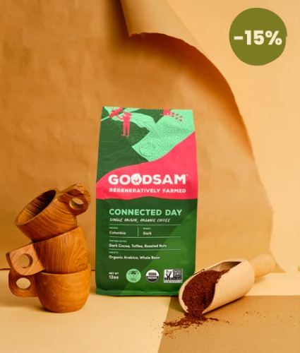 Whole Bean, Dark Roast Connected Day Coffee, 12oz.