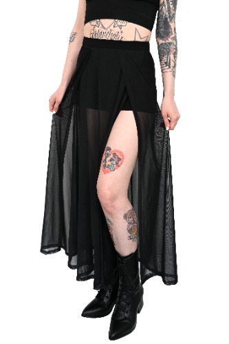 Mesh Darla Maxi Skirt With Built in Shorts | 2XL
