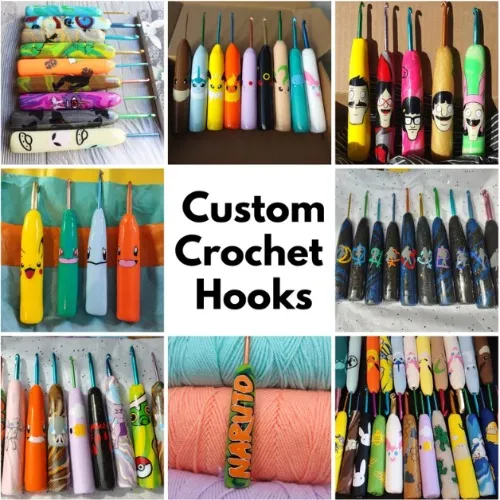 CUSTOM GEEKY handmade crochet hooks