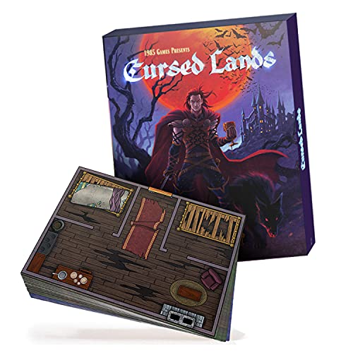 Dungeon Craft: Cursed Lands Board Game - 1000+ Fantasy Tabletop Roleplaying Game Terrain Tiles for Dungeon Battle Maps - Double-Sided Dry/Wet Erase - D&D Compatible - Cursed Lands