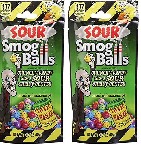 TOXIC WASTE SOUR SMOG BALLS 2 UNITS