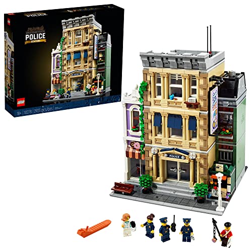 LEGO Icons Police Station 10278 Large Construction Set, Collectible Model Kits for Adults to Build, Modular Buildings Collection - Standard Packaging