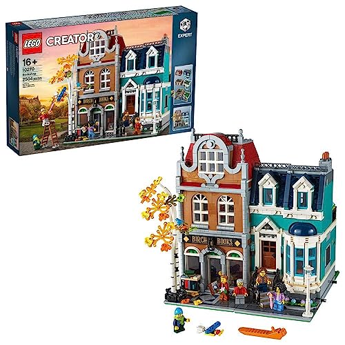 LEGO Creator Expert Bookshop 10270 Modular Building, Home Décor Display Set for Collectors, Advanced Collection, Gift Idea for 16 Plus Year Olds - Standard Packaging