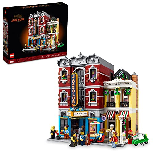 LEGO Icons Jazz Club 10312 Building Set for Adults and Teens, A Collectible Gift for Musicians, Music Lovers, and Jazz Fans, Includes 5 Detailed Rooms Within The Music Venue and 8 Minifigures - Frustration-Free Packaging