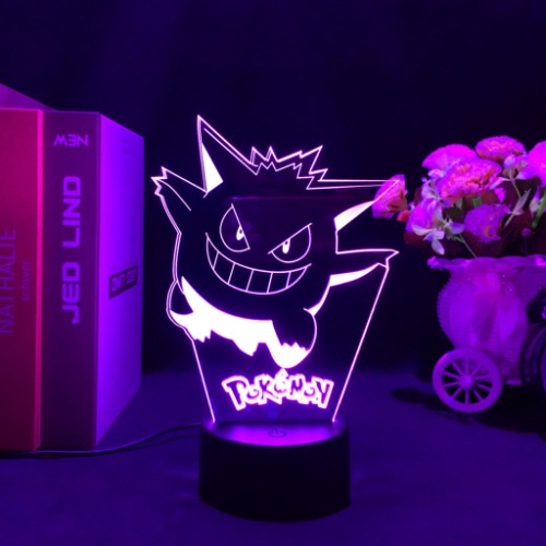 Color-Changing Bedroom Light with Remote Control - Gengar