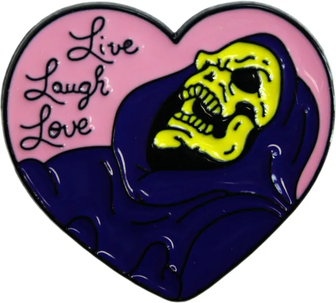 Live, Laugh, Love - Skeleton - Enamel Pin - 