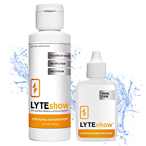 LyteShow Electrolyte Drops Sugar-Free for Hydration and Immune Support - 40 Servings - Keto Friendly - Zinc and Magnesium for Rapid Rehydration, Workout, Muscle Recovery and Energy - Vegan - Set 1
