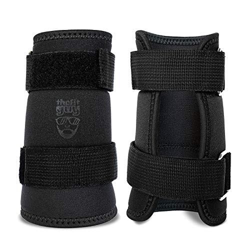 THEFITGUY Kettlebell Wrist Guards, Forearm Pads, Minimizing Bruises, Adjustable Straps, Comfort Optimal Fit on Skin, Shirt, Thick Padding for Kettlebell, Adjustable Kettlebell Impact Cushioning (Pair)