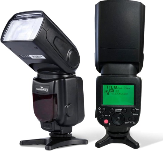 Commander Electronic Flash for Sony Alpha Cameras Model A7 A7R A7S A7-II A7-III A7R-II A7R-III A7S-II A6300 A6000 Etc Fully Automatic E-TTL 1/8000s HSS 2.4G Wireless High Power