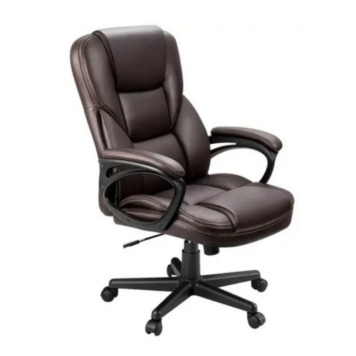 Durable High Quality Vegan Leather Office Chair - Brown