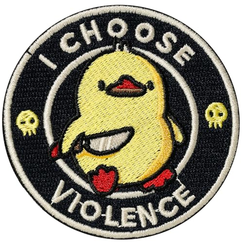 XMJY I Choose Violence Patch, 3" Embroidered Meme Patch with Hook and Loop Backing, Humorous Funny Morale Patch for Tactical Backpacks, Hats, Lunch Bags, Vests, Jackets - Embroidered (1 Pc)