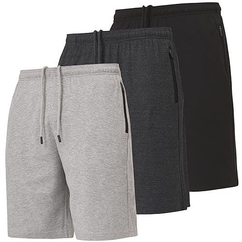 Ultra Performance 3 Pack Mens Shorts Casual Men's Athletic Short Workout Gym Shorts for Men with Zipper Pockets, Small - 5X - Black, H Grey, Char - 5X