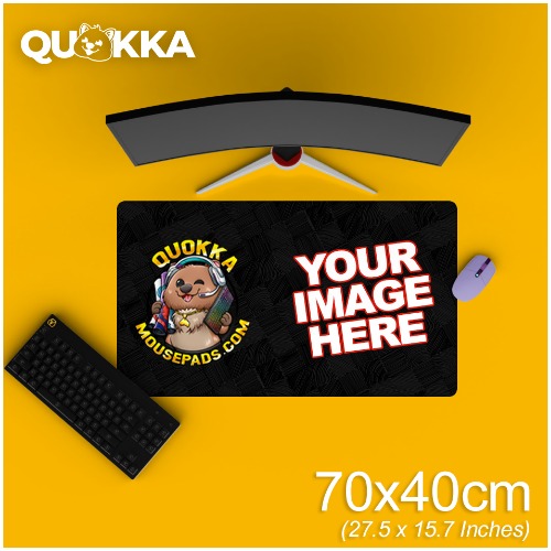 Custom Mousepad 700x400mm - Black Stitched / 4mm