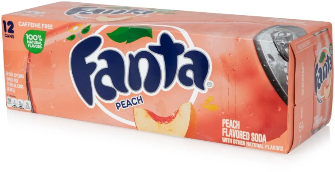 Fanta Peach USA -virvoitusjuoma, 355 ml, 12-PACK 16,99