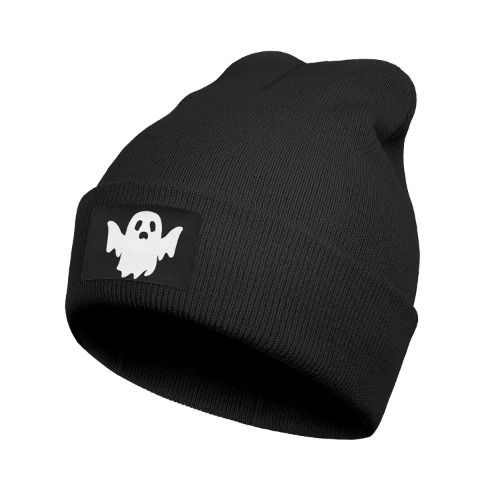 Ozrhuve Cute Spooky Beanie Hat Winter Hat - Ghost Beanie for Women - Cuffed Winter Hat
