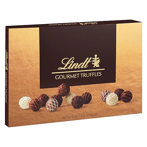 Lindt Gourmet Chocolate Truffles Gift Box, Assorted Chocolate Truffles, Great for gift giving, 14.7 Ounces - Assorted - 14.7 Ounce (Pack of 1)