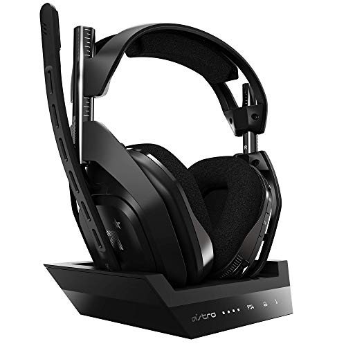 Logitech G ASTRO Gaming A50 Wireless Headset+Gaming Charging Station, 4th Generation, Dolby, Balancing Gaming Sound and Voice, 2.4 GHz Wireless Connection, Compatible with PS5, PS4, PC, Mac - Black - ASTRO A50 - PlayStation | PC