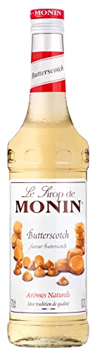 MONIN Premium Butterscotch Syrup 700ml for Cocktails and Mocktails. Vegan-Friendly, Allergen-Free, 100 Percent Natural Flavours and Colourings