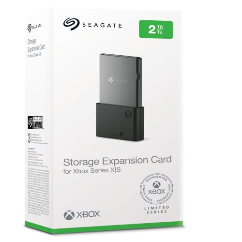 Seagate Storage Expansion Card for Xbox Series X|S, 2 TB, SSD, NVMe Expansion SSD for Xbox Series X|S, 2 yr Rescue Services (STJR2000400) - Grey - 2TB - Xbox Card - SSD