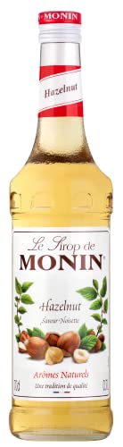 MONIN Premium Hazelnut Syrup 700ml for Coffee and Cocktails. Vegan-Friendly, 100 Percent Natural Flavours and Colourings. Hazelnut Coffee Syrup