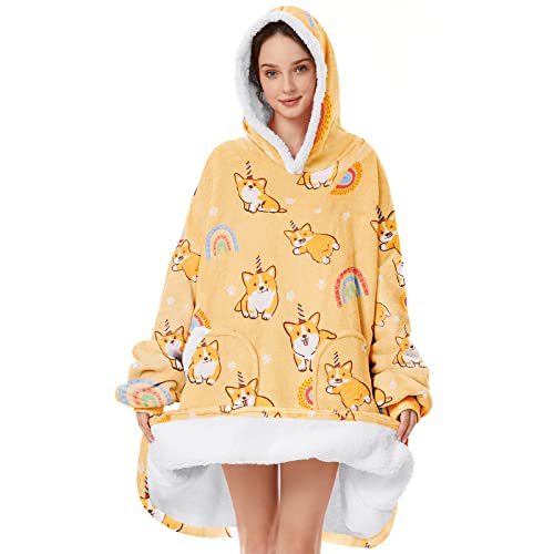 Corgi hoodie online blanket