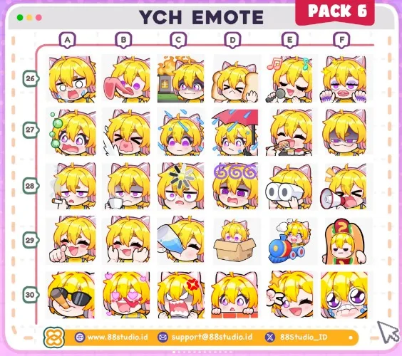 6x YCH Emotes