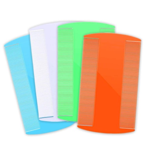 SKYPIA 4 Packs Combs Double sided Pet Combs Grooming Flea Tick Lice Dandruff Removal Fine Tooth Hair Combs for Cats Dogs Puppy… - S