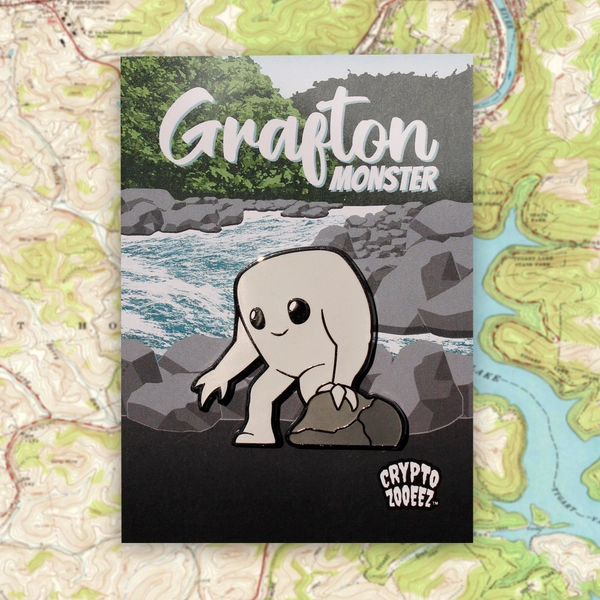 Grafton Monster Hard Enamel Pin | Cryptid Enamel Pin For Cryptozoology Merch Fans of Cute Merch, Horror and Cryptid Accessories
