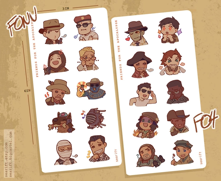 Fallout / Clear Sticker Sheets