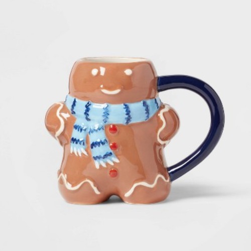 14oz Earthenware Figural Gingerbread Man Mug - Wondershop&#8482;