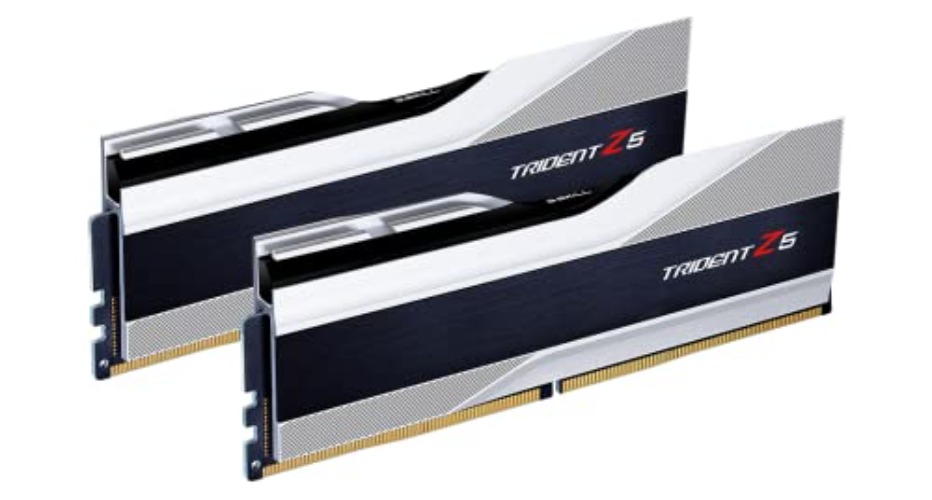 G.SKILL Trident Z5 Series (Intel XMP 3.0) DDR5 RAM 32GB (2x16GB) 6400MT/s CL32-39-39-102 1.40V Desktop Computer Memory UDIMM - Metallic Silver (F5-6400J3239G16GA2-TZ5S) - metallic silver