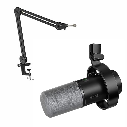 FIFINE Mikrofon Arm Einstellbarer Mikrofon Ständer BM63, XLR Mikrofon PC USB C,Gaming Mikrofon (K688) für PS4 PS5 MAC