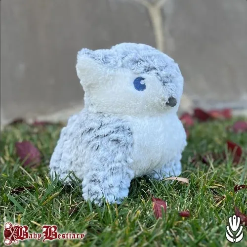 SNOWY Owlbear Plush: Adorable Stuffed DnD monster