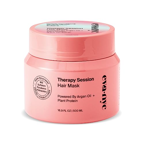 Eva NYC Therapy Session Hair Mask | Deep Conditioning Hair Mask | Made With Argan Oil and Plant Protein To Hydrate Hair | 16.9 fl oz - 16.90 Fl Oz (Pack of 1) - Essentials - Hair Mask