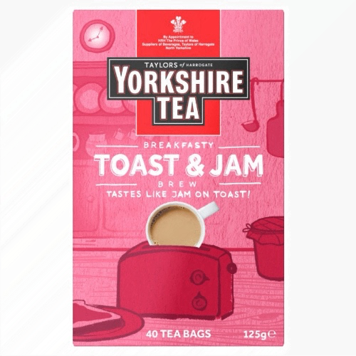 (Pack of 3) Yorkshire Tea Toast & Jam Brew 40 Tea Bags 125g