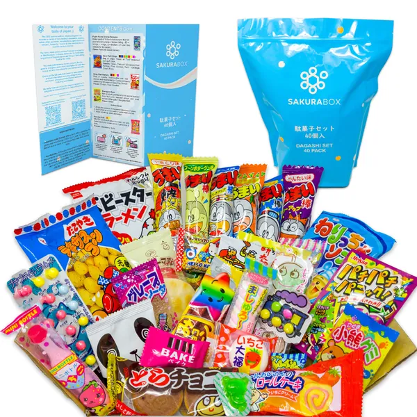 Japanese Snacks & Candy 40 Piece Dagashi Set (Bag) - Bag