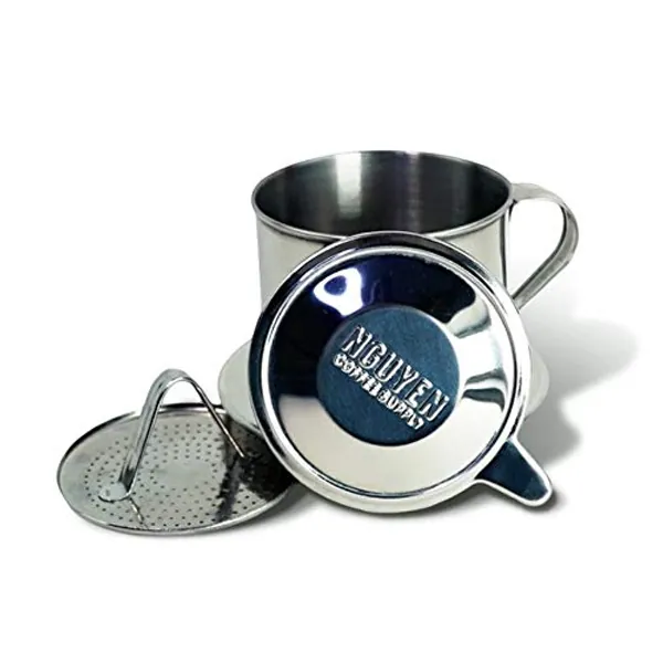 Nguyen Coffee Supply The Original Phin Filter (Vietnamese Brew Tool) (12 Ounce, Stainless Steel)