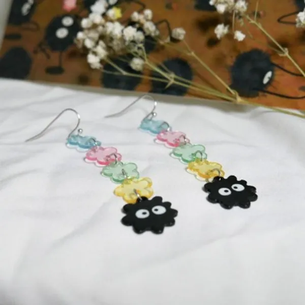 Spirited Away Soot Sprite Earrings | Etsy